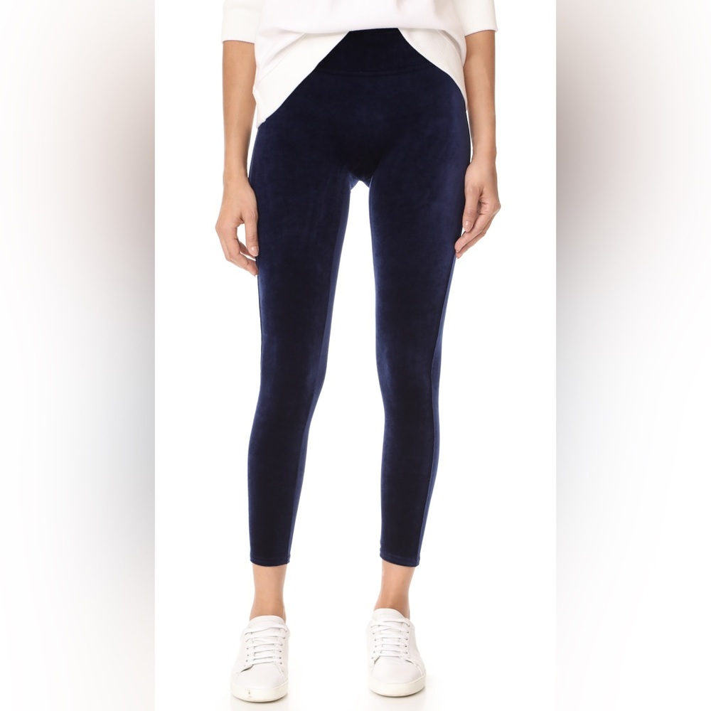 Spanx Navy Velvet Legging Size Small Minimalist Casual Effortless Workwear‎